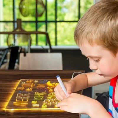 Tableau de Dessin Magique avec Lumière pour Enfants