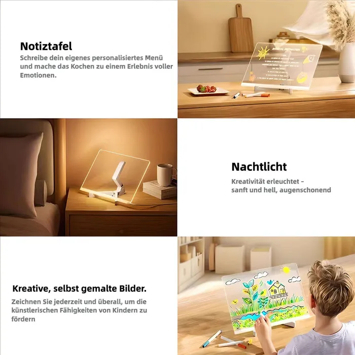 Tablette à dessin LED lumineuse avec 7 stylos – Réutilisable & Créative - Image 3