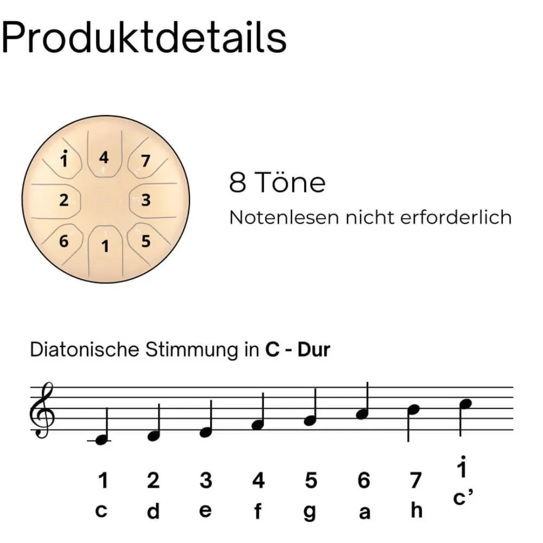Tongue drum en acier – Fabriquée à la main en do majeur - Image 15