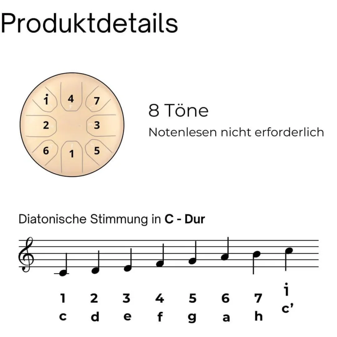 Tongue drum en acier – Fabriquée à la main en do majeur - Image 16