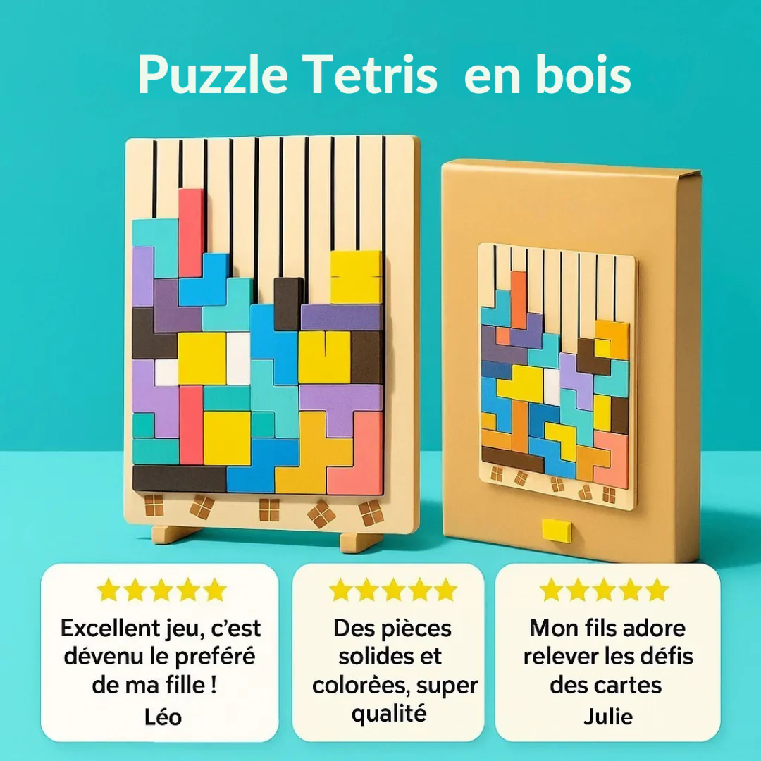Tour d'empilage éducative en bois - Image 4
