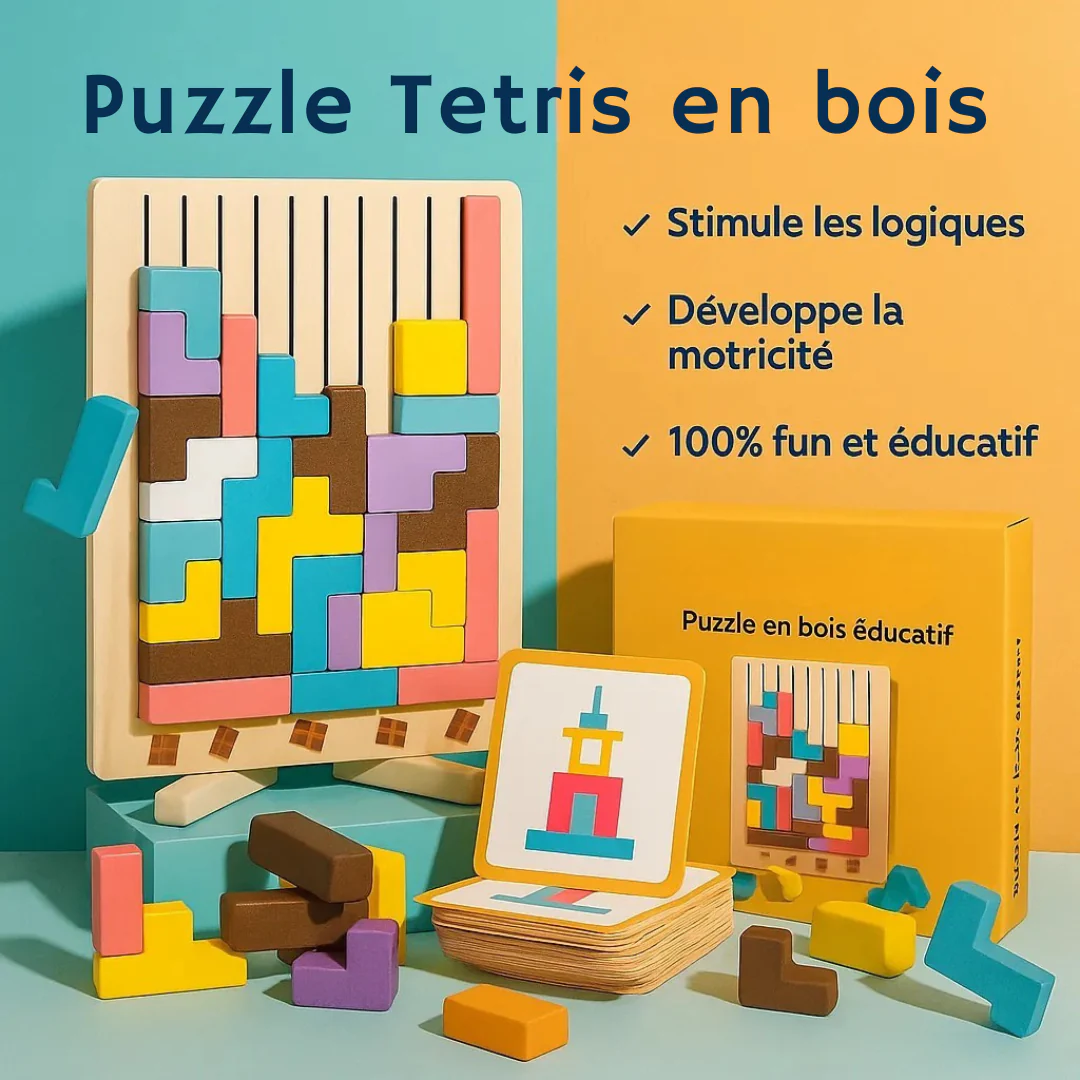 Tour d'empilage éducative en bois - Image 5