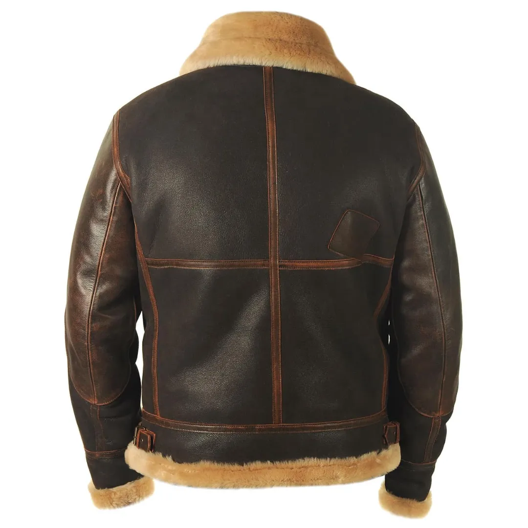 Blouson aviateur en cuir véritable - Image 2