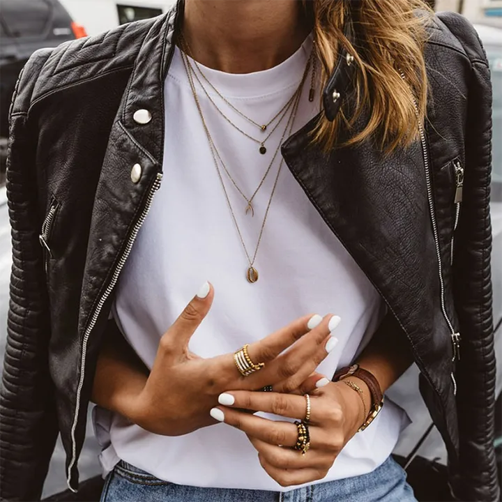 Veste en cuir véritable femme - Image 4