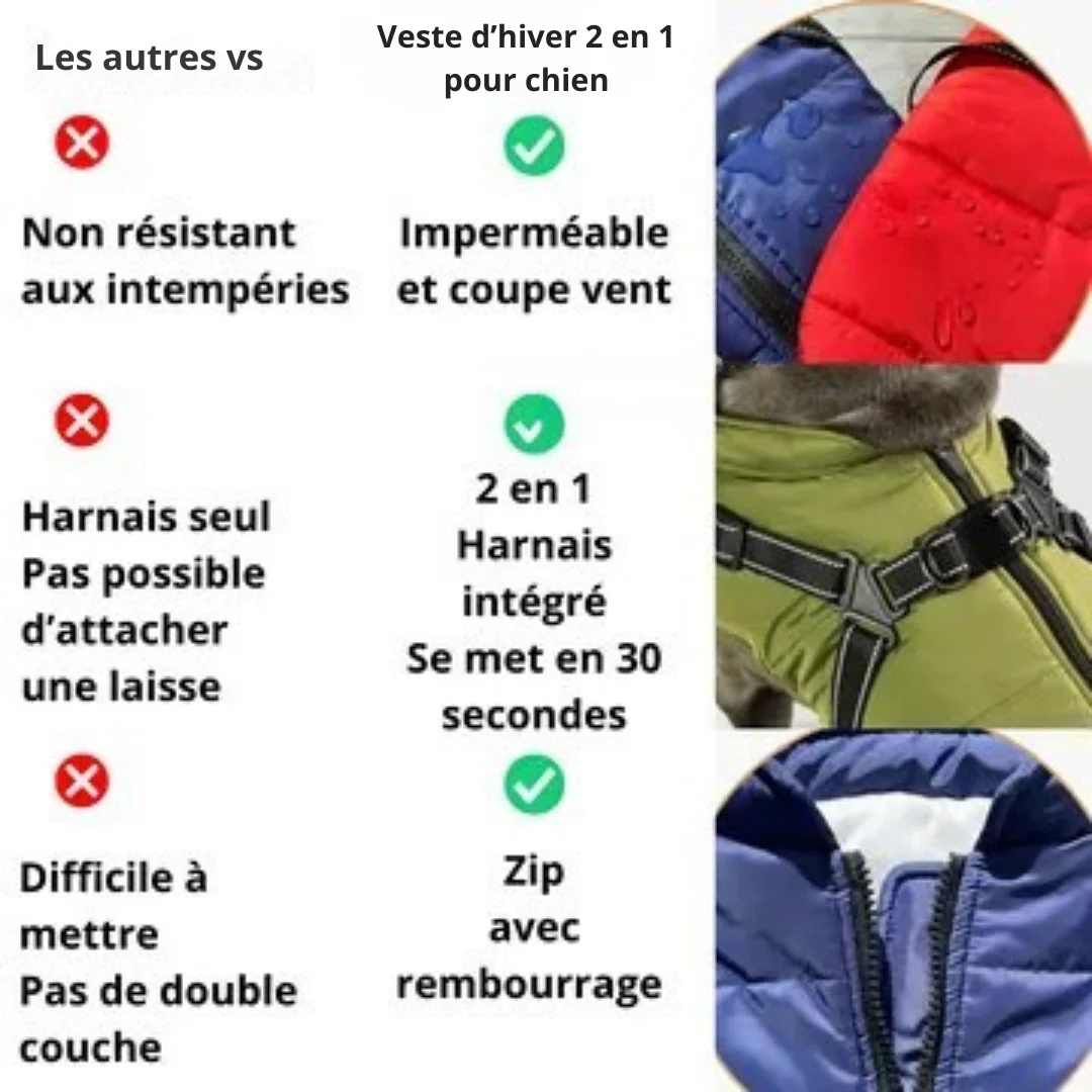 Veste d’hiver 2 en 1 pour chien - Image 16