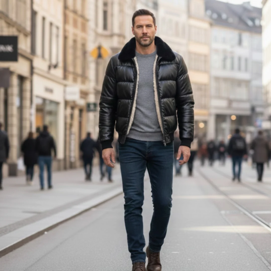 Veste d’hiver homme doublée chaude et confortable - Image 4