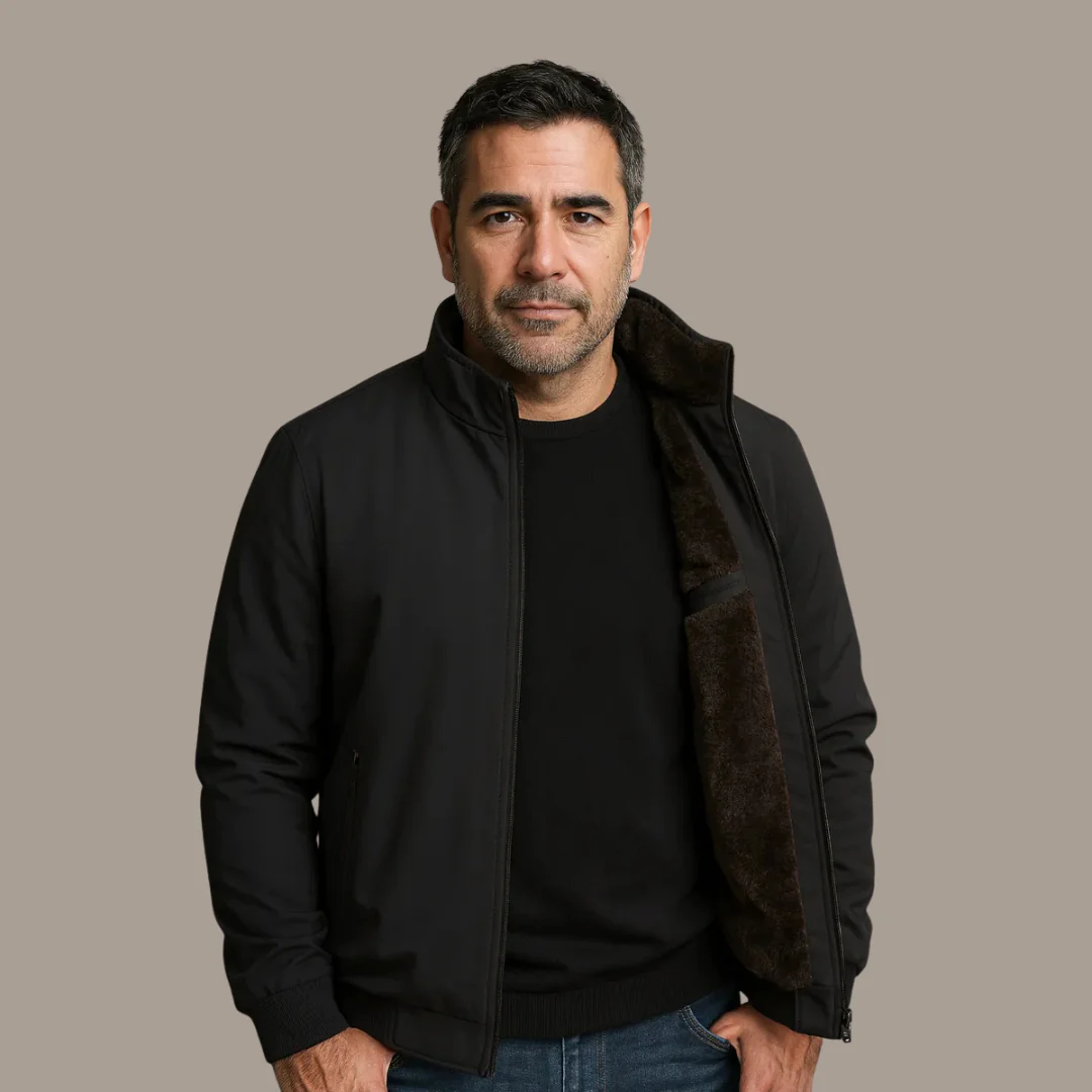 Veste d’hiver en laine avec intérieur en fourrure synthétique - Image 4