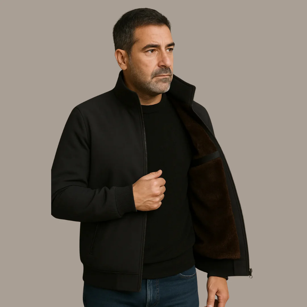 Veste d’hiver en laine avec intérieur en fourrure synthétique - Image 6