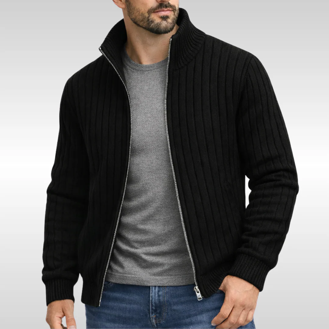 Veste Zippée en Maille Doublée pour Homme - Image 3