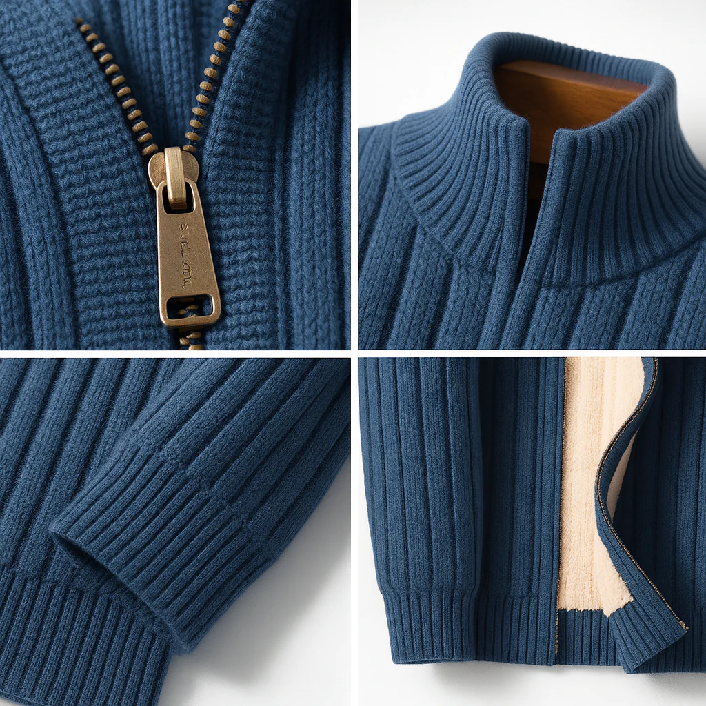 Veste Zippée en Maille Doublée pour Homme - Image 5