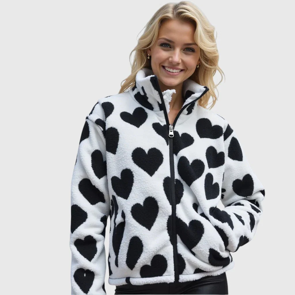 Veste réversible à motifs cœur - Image 14