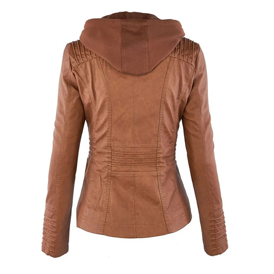 Veste femme en simili cuir élégante - Image 3