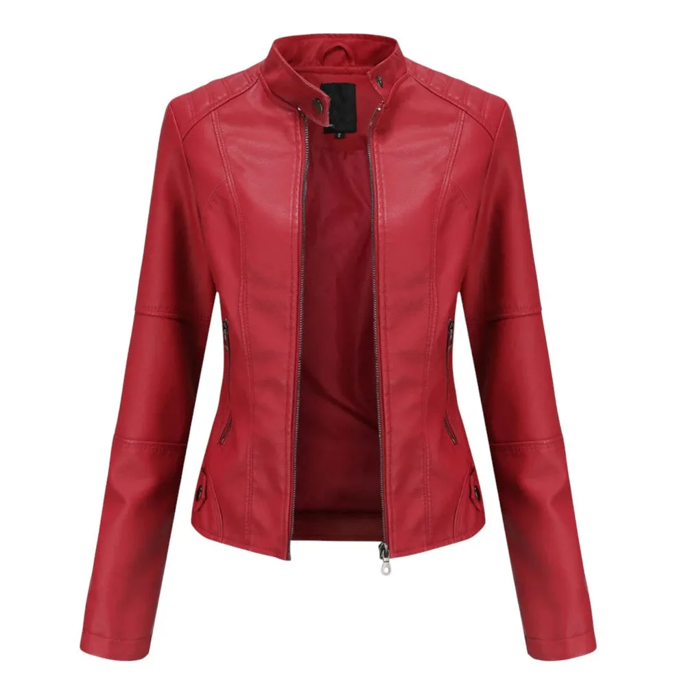 Veste femme en simili cuir élégante - Image 7